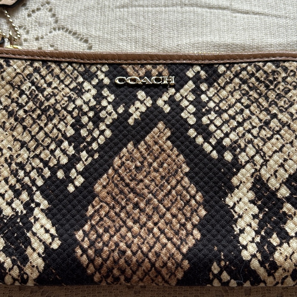 Coach Python Print Wristlet - image 2